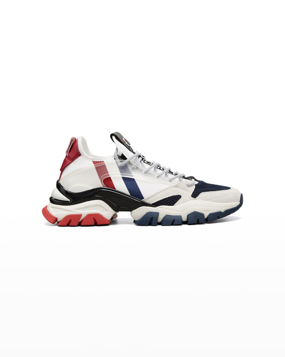 Moncler Men's Trevor Tricolor Low-Top Sneakers | Neiman Marcus