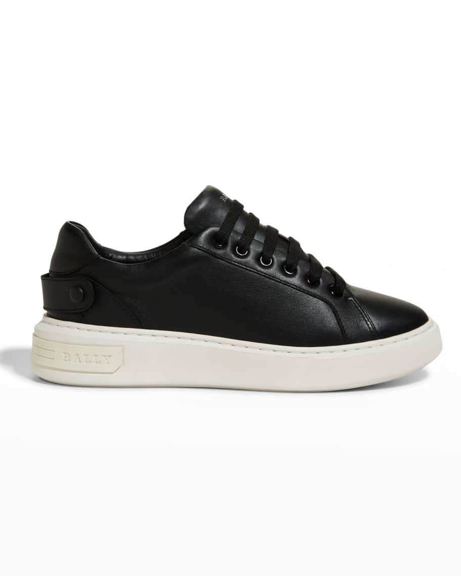 Bally Mayla Calfskin Crystal-Strap Sneakers | Neiman Marcus