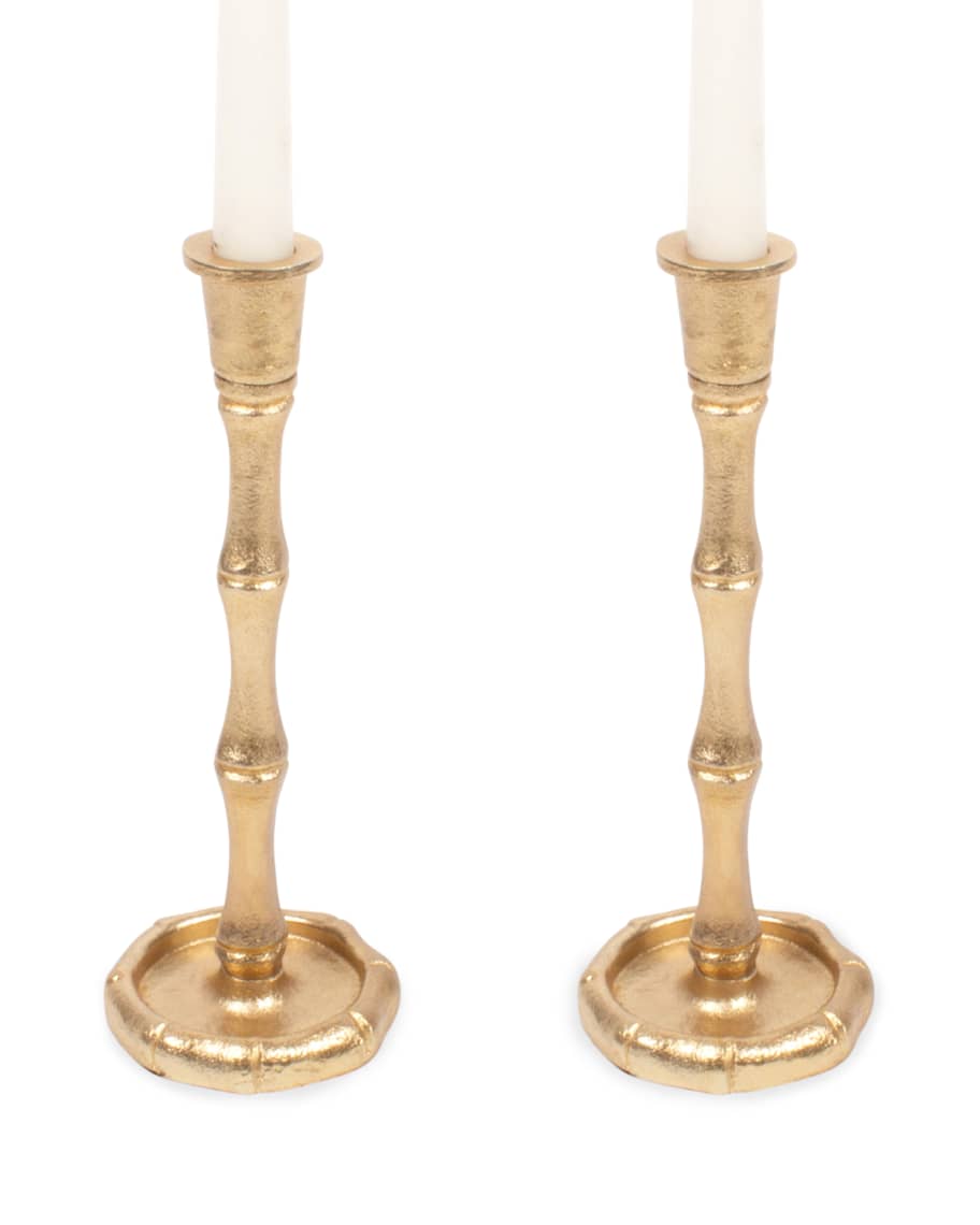 8 Oak Lane Gold Bamboo Candlestick Set Neiman Marcus 3243