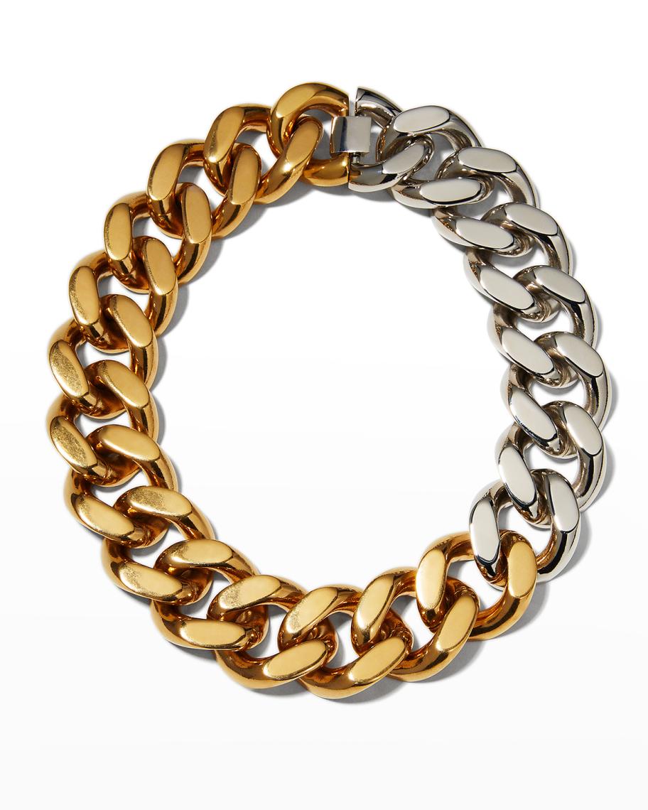 STELLA McCARTNEY  ツートーンネックレス Stella McCartney Two-Tone Curb-Link Necklace | Neiman Marcus