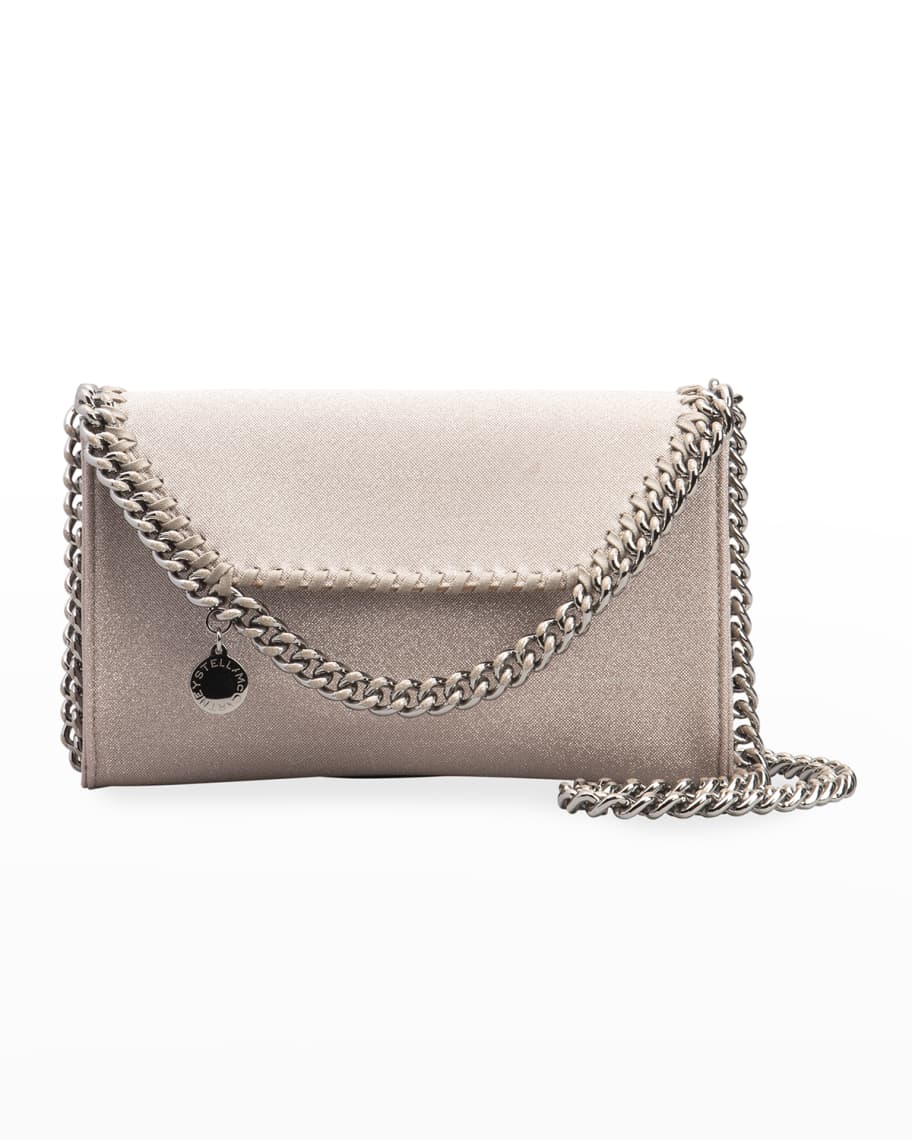 Stella McCartney Glitter Chain Wristlet Pouch Bag | Neiman Marcus