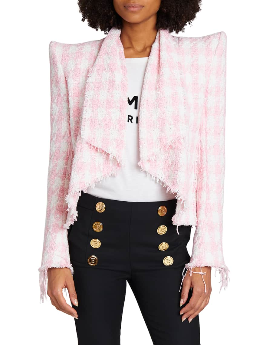 Giorgio Armani Houndstooth-Print Shearling Blouson