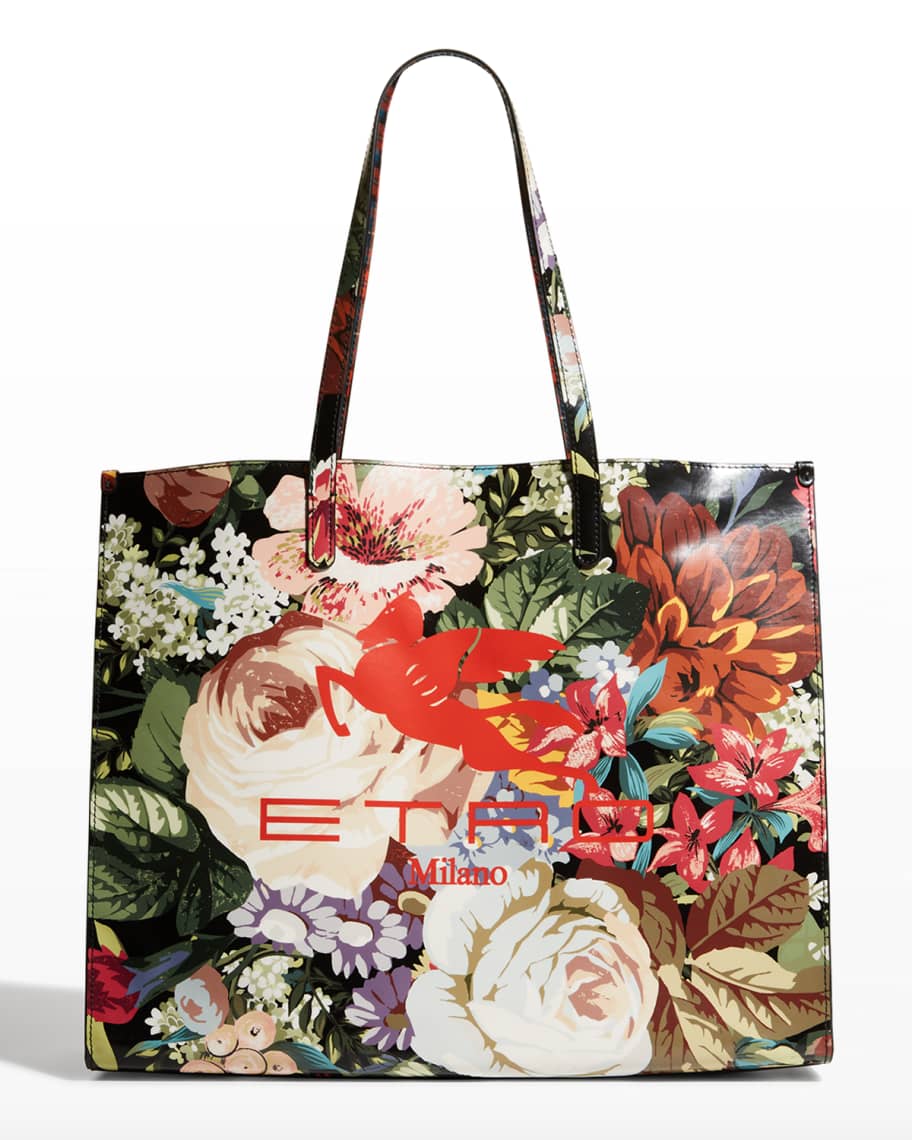 Etro Floral-Print Canvas Clutch Bag