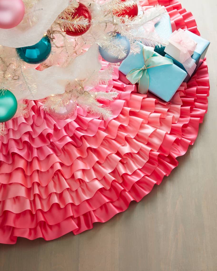 Pink tulle tree skirt sale