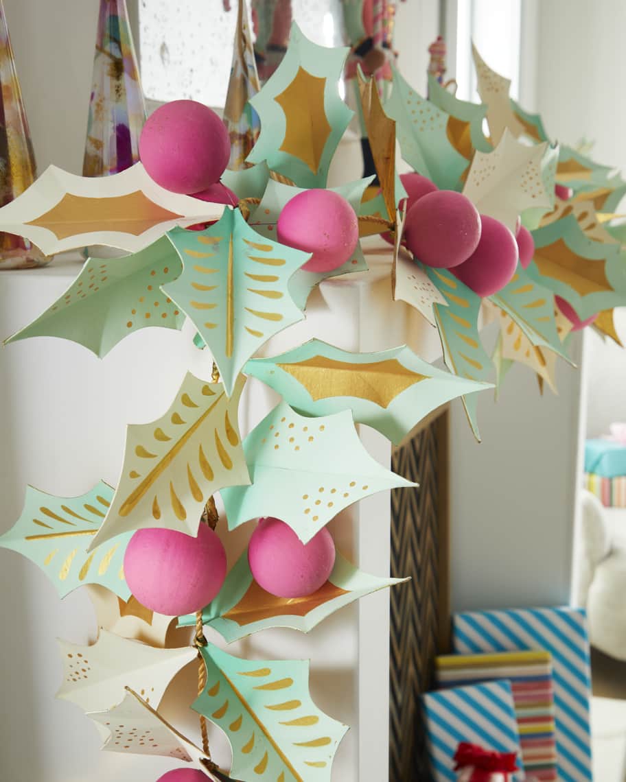 Paper mache outlet garland