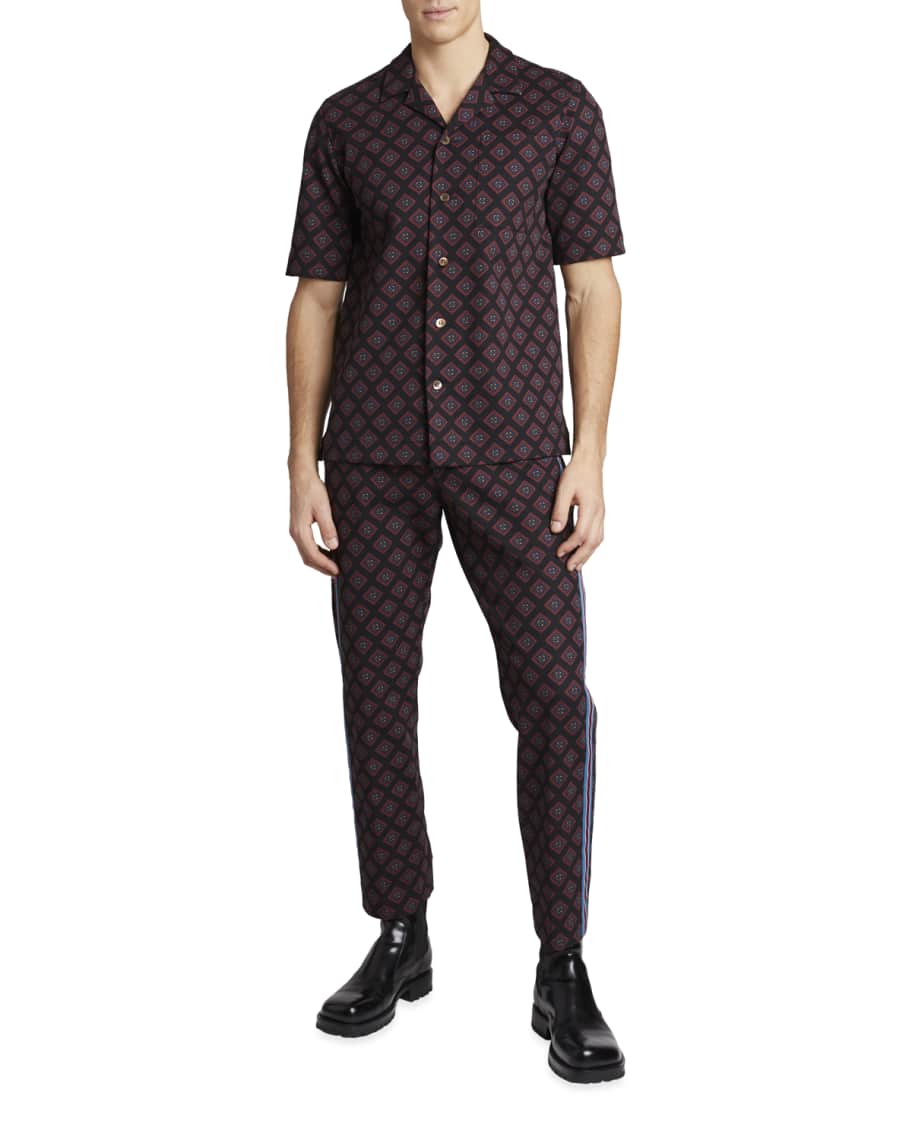Dries Van Noten Men's Parkino Side-Tape Pants | Neiman Marcus