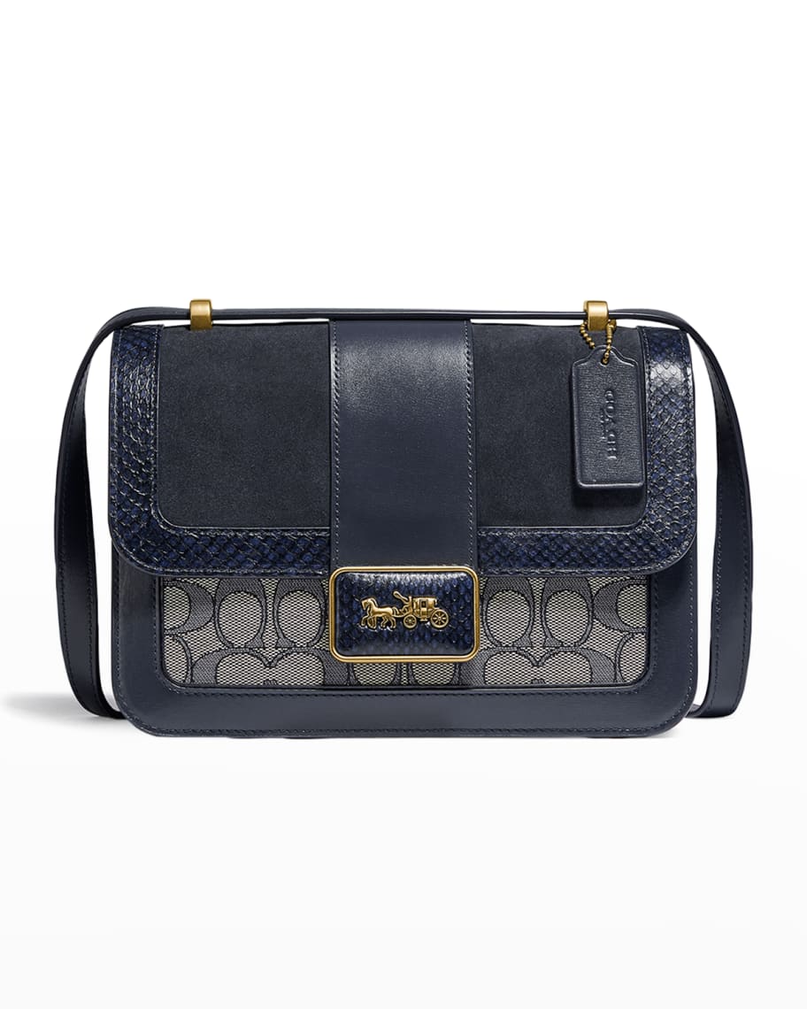 Coach Alie Signature Jacquard Snakeskin Shoulder Bag Neiman Marcus