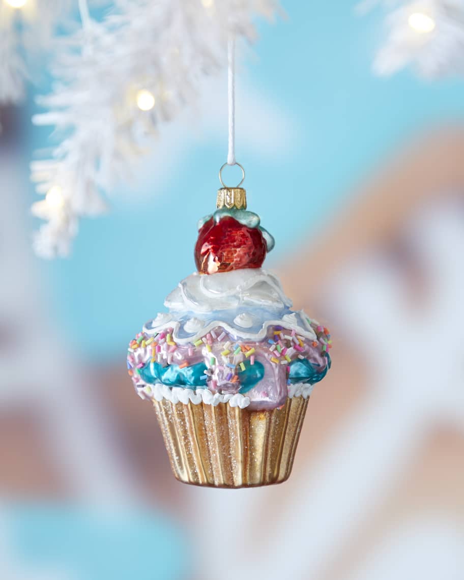 Neiman Marcus Cupcake with Strawberry Ornament Neiman Marcus
