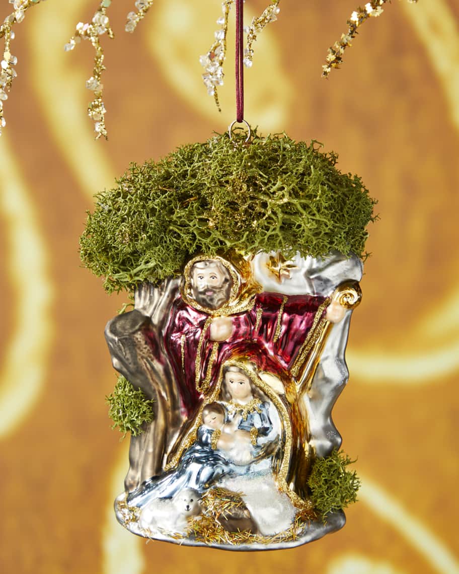 Neiman Marcus Holy Family By The Tree Christmas Ornament Neiman Marcus