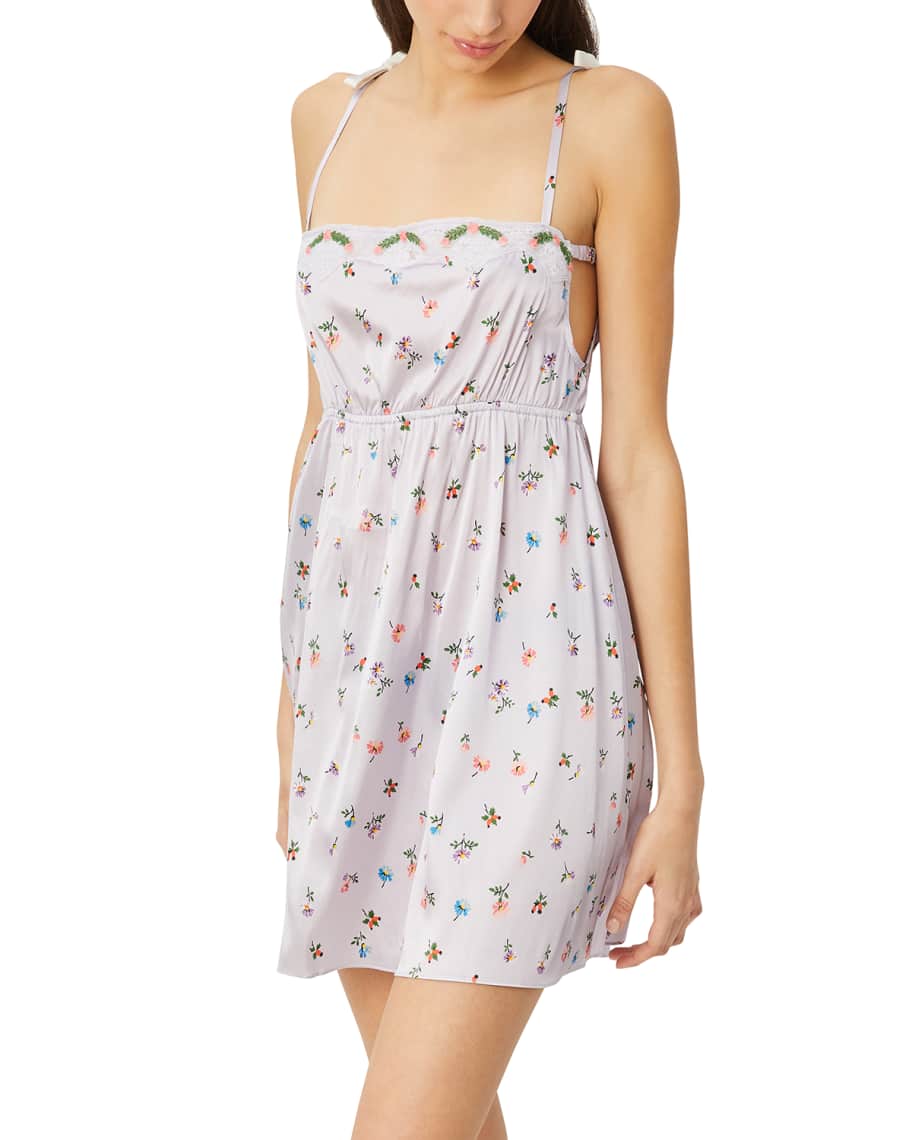 Morgan Lane Hanna Floral-Print Sleeveless Dress | Neiman Marcus