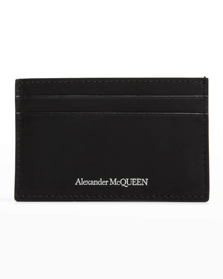 Alexander McQueen Men's Leather Card Holder Neiman Marcus