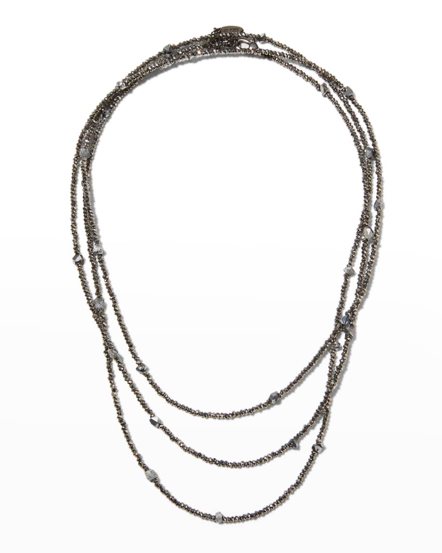 Brunello Cucinelli Hematite Wrap Necklace | Neiman Marcus