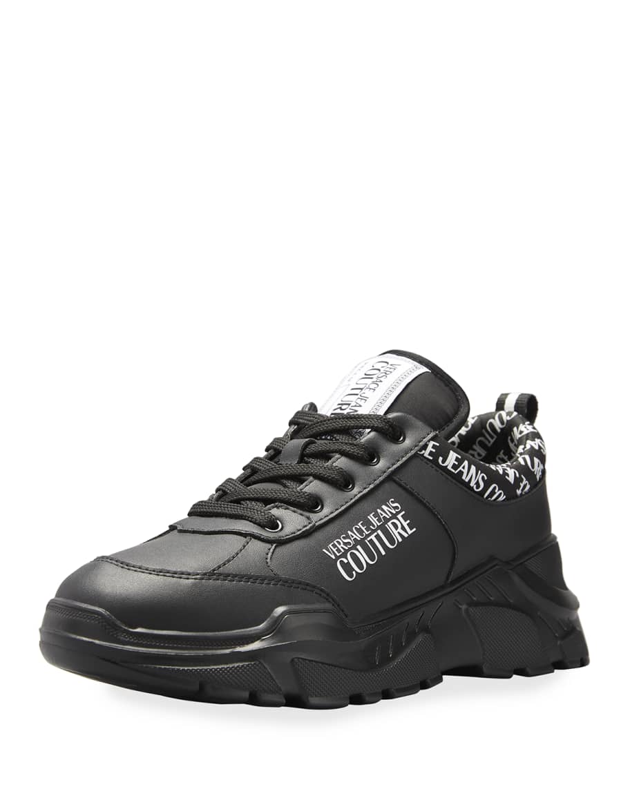 Versace Jeans Couture Men's Logo Leather Chunky Low-Top Sneakers ...