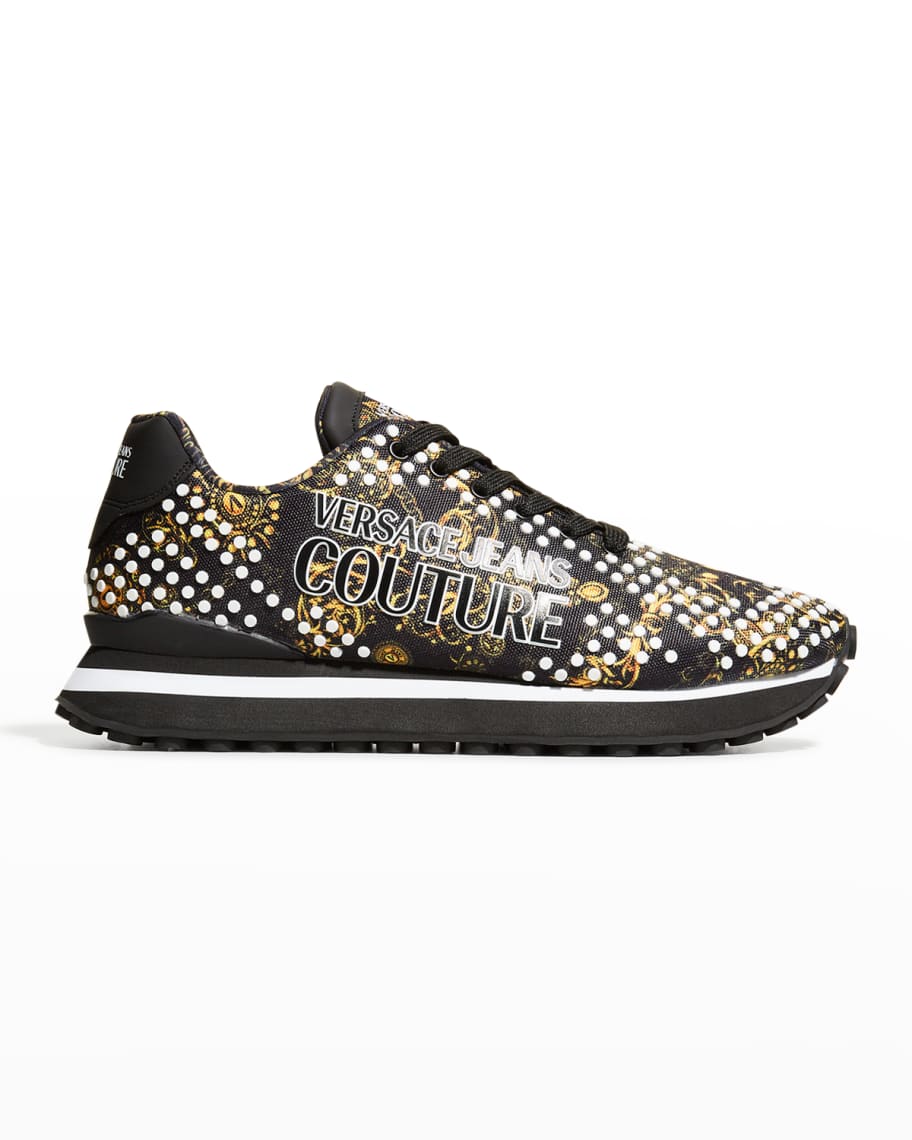 Versace Jeans Couture Men s Spyke Regalia Barocco Spiked Sneakers