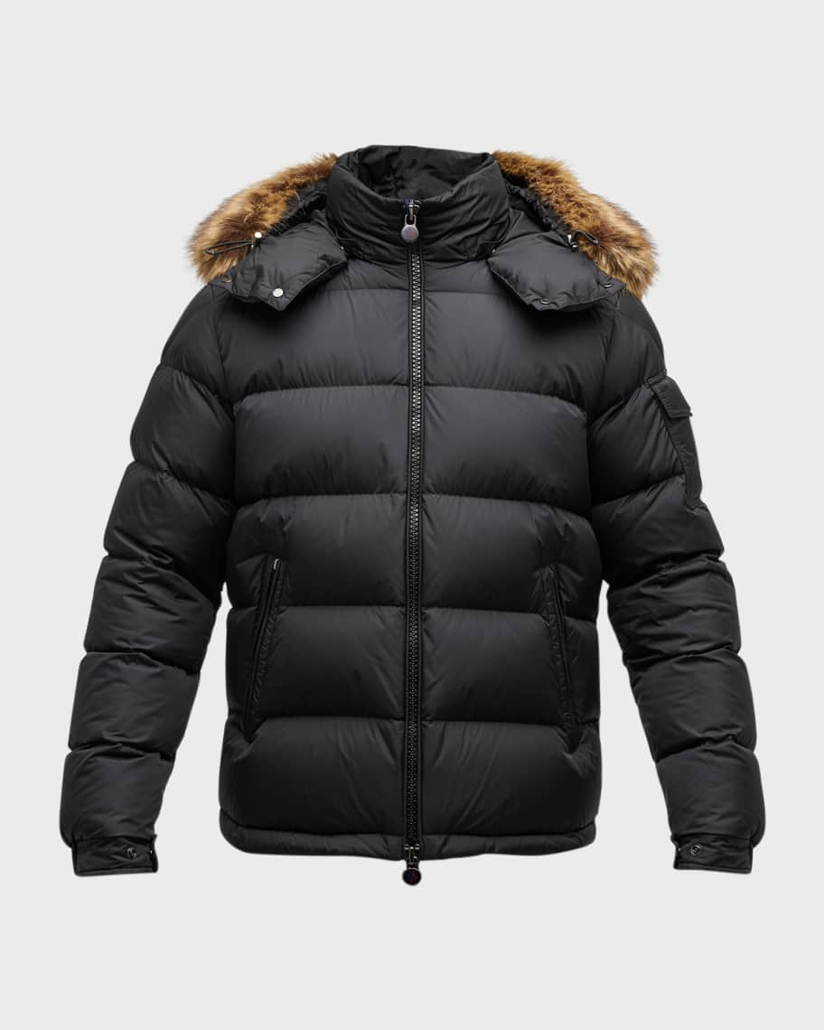 Moncler - Men - Mayaf Faux Fur-Trimmed Quilted Shell Hooded Down Jacket Black - 3