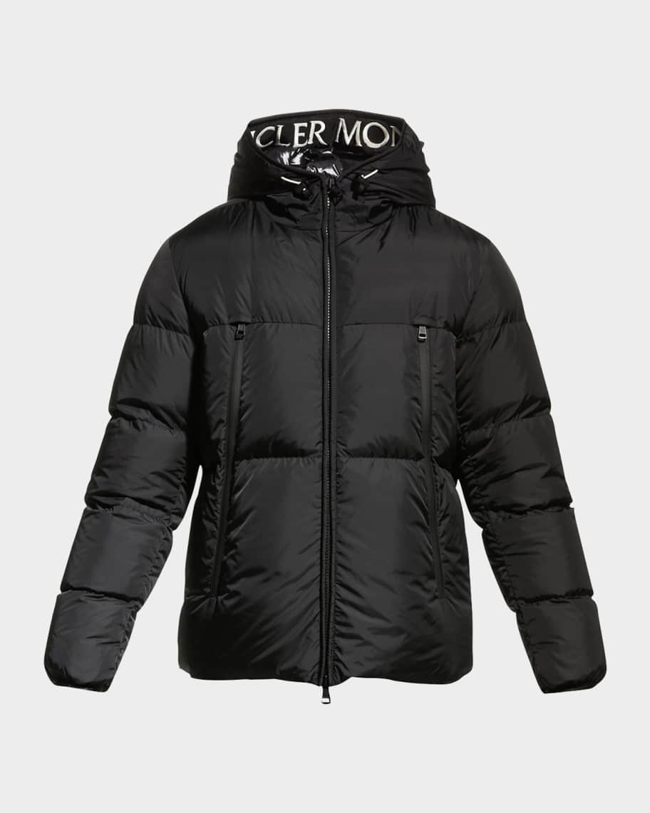 Moncler Men's Montcla Logo-Hood Puffer Jacket | Neiman Marcus