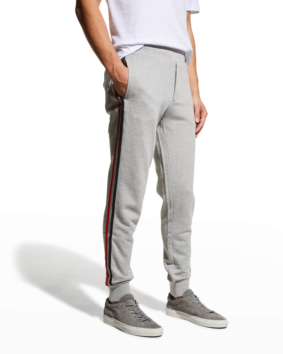 Moncler Men's Jersey Flag-Stripe Sweatpants | Neiman Marcus