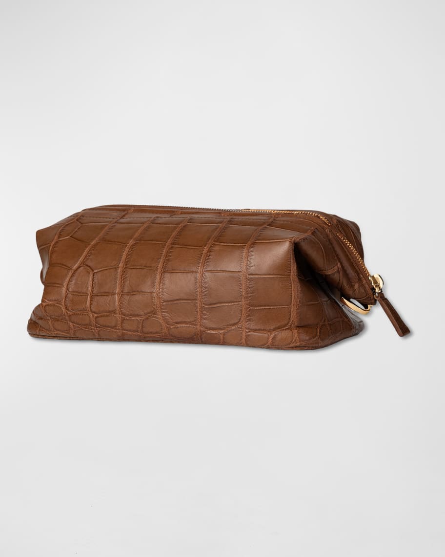 Abas Men's Alligator Travel Toiletry Bag | Neiman Marcus