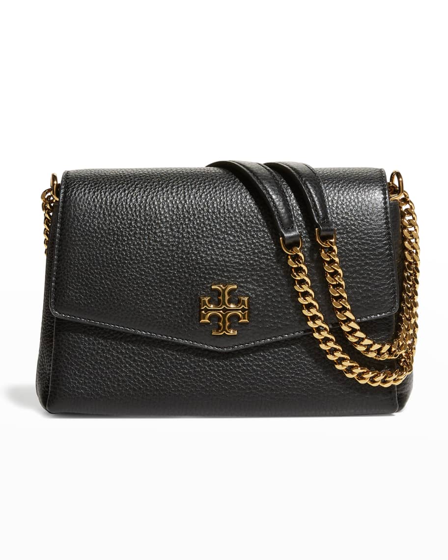 Tory Burch Kira Convertible Black Pebble Leather Shoulder