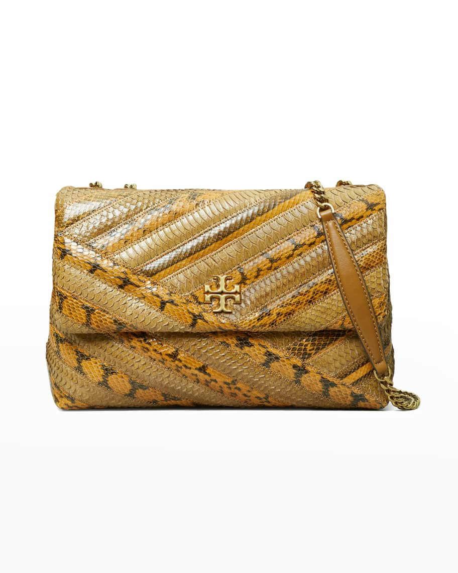 Tory Burch Kira Snakeskin Quilted Convertible Shoulder Bag | Neiman Marcus