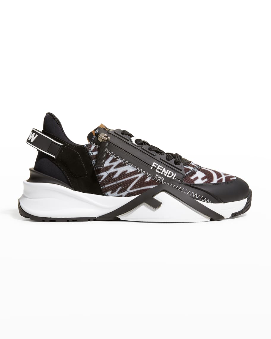 Fendi Flow FF Side-Zip Trainer Sneakers | Neiman Marcus