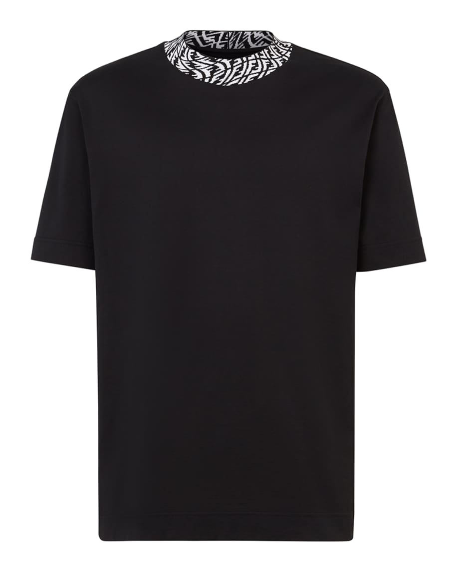 Fendi Men's FF-Neck Knit T-Shirt | Neiman Marcus