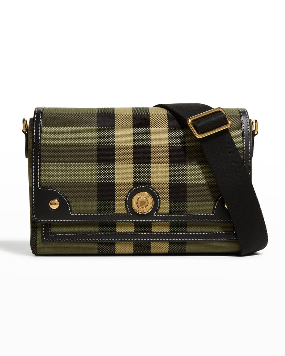 Burberry MD Note Check Canvas Crossbody Bag | Neiman Marcus