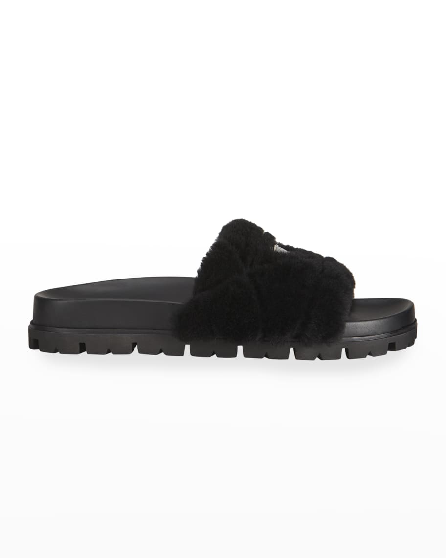 Louis Vuitton Mink Slide Sandals - Black Sandals, Shoes