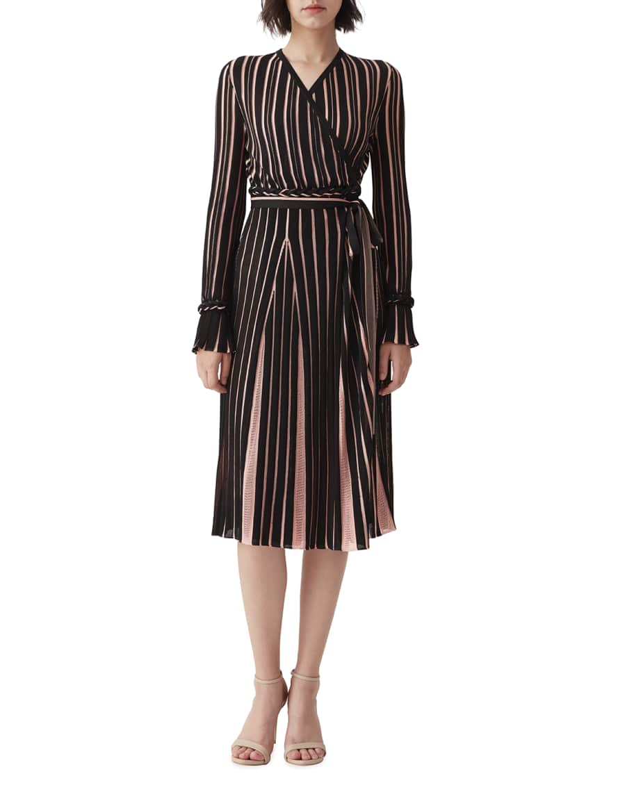 Diane von Furstenberg Edeline Ribbed Knit Wrap Dress