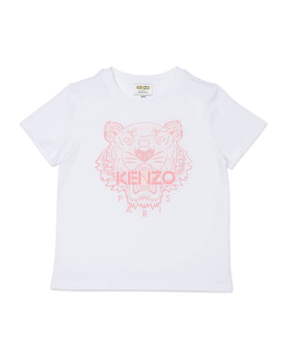 Kenzo Girl's Tiger Mascot Graphic T-Shirt, Size 8-12 | Neiman Marcus