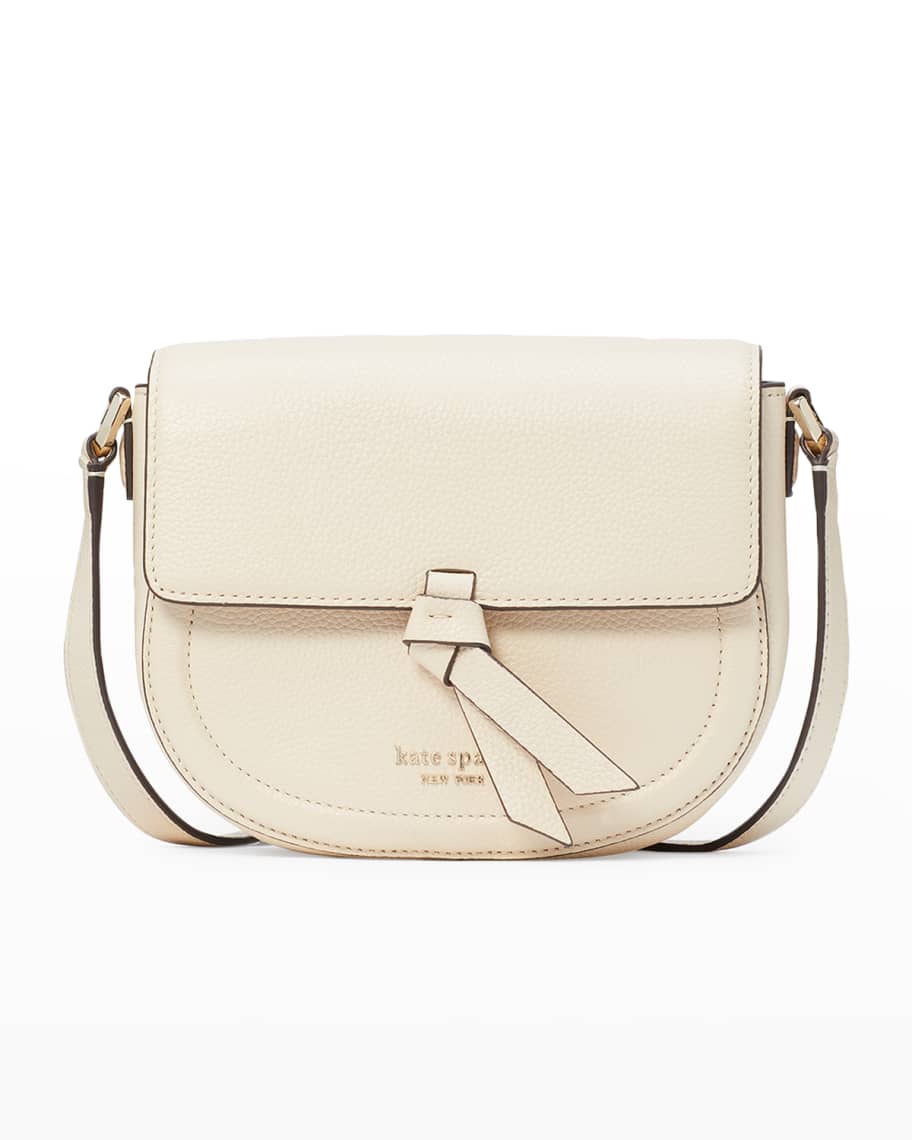 kate spade new york knott medium leather saddle bag