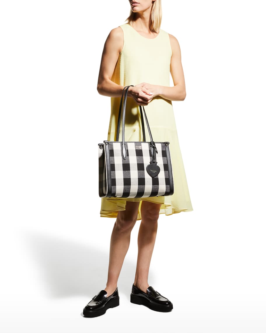 kate spade new york market medium gingham tote bag Neiman Marcus