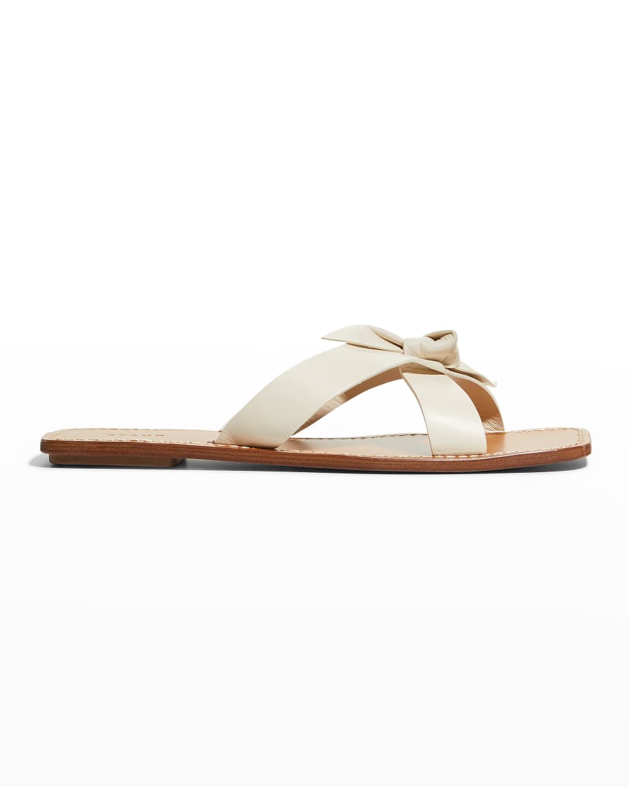 STAUD Lei Bicolor Knot Flat Sandals | Neiman Marcus