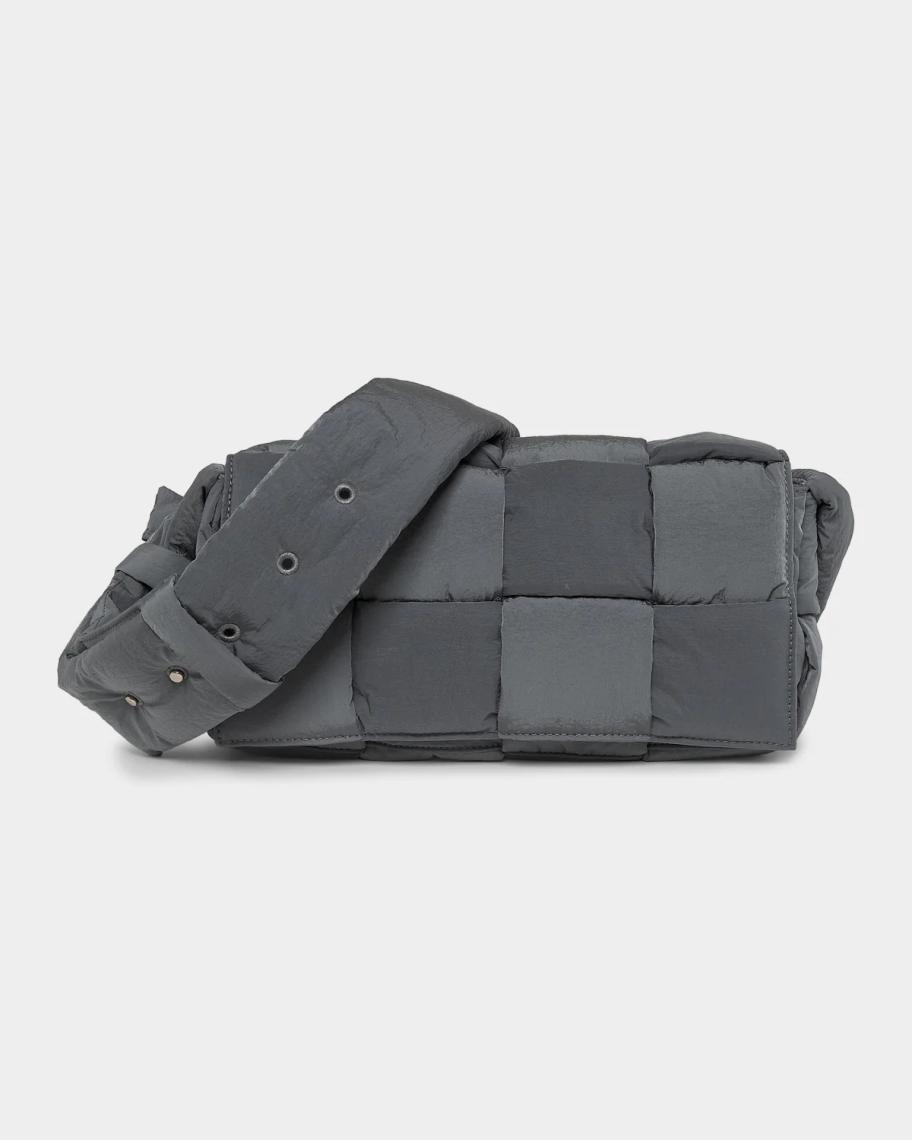 Bottega Veneta Men's Borsa Woven Nylon Crossbody Bag | Neiman Marcus