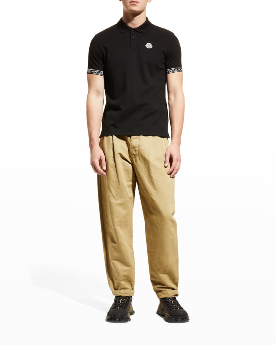 Moncler Men s Logo Tape Polo Shirt Neiman Marcus