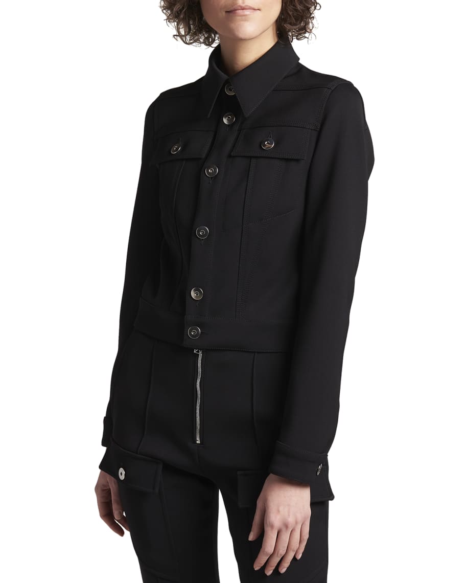 Bottega Veneta Double Cavalry Stretch Wool Jacket | Neiman Marcus
