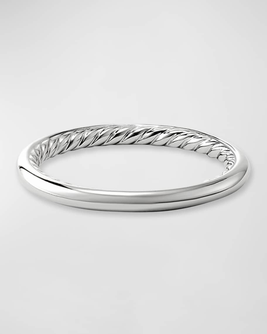 David Yurman DY Eden Ring in Platinum, 2mm, Size 5.5 | Neiman Marcus