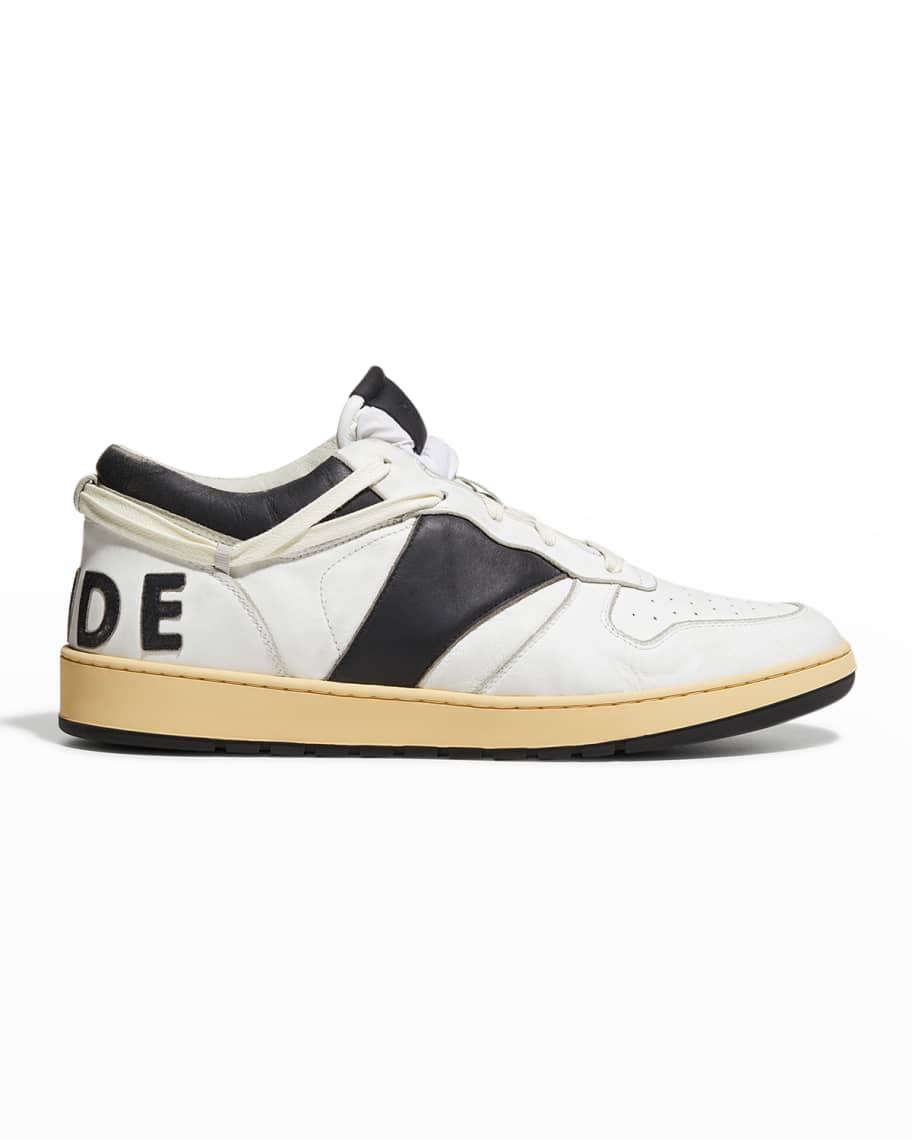 Rhude Men's Rhecess Tricolor Leather Low-Top Sneakers | Neiman Marcus