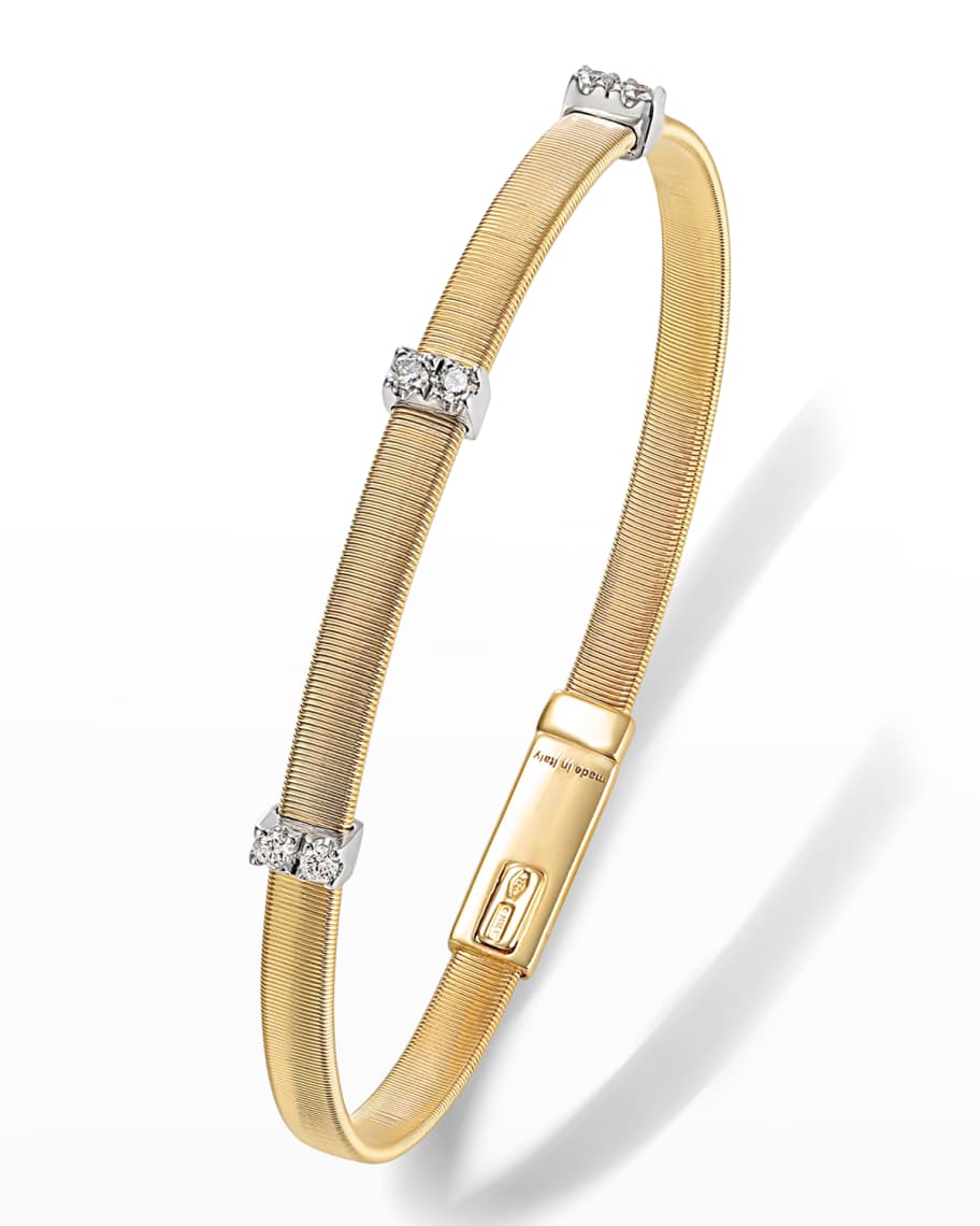 Marco Bicego 18k Yellow Gold Bracelet with Diamonds Neiman Marcus