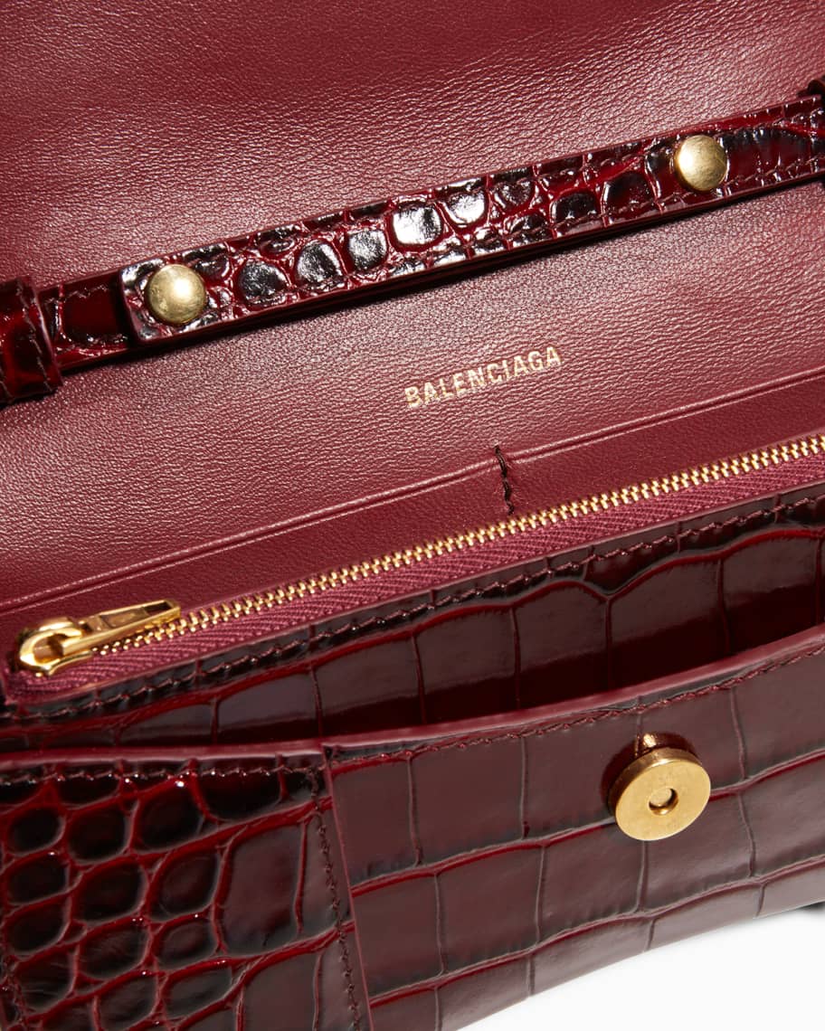 balenciaga women's hourglass wallet on chain