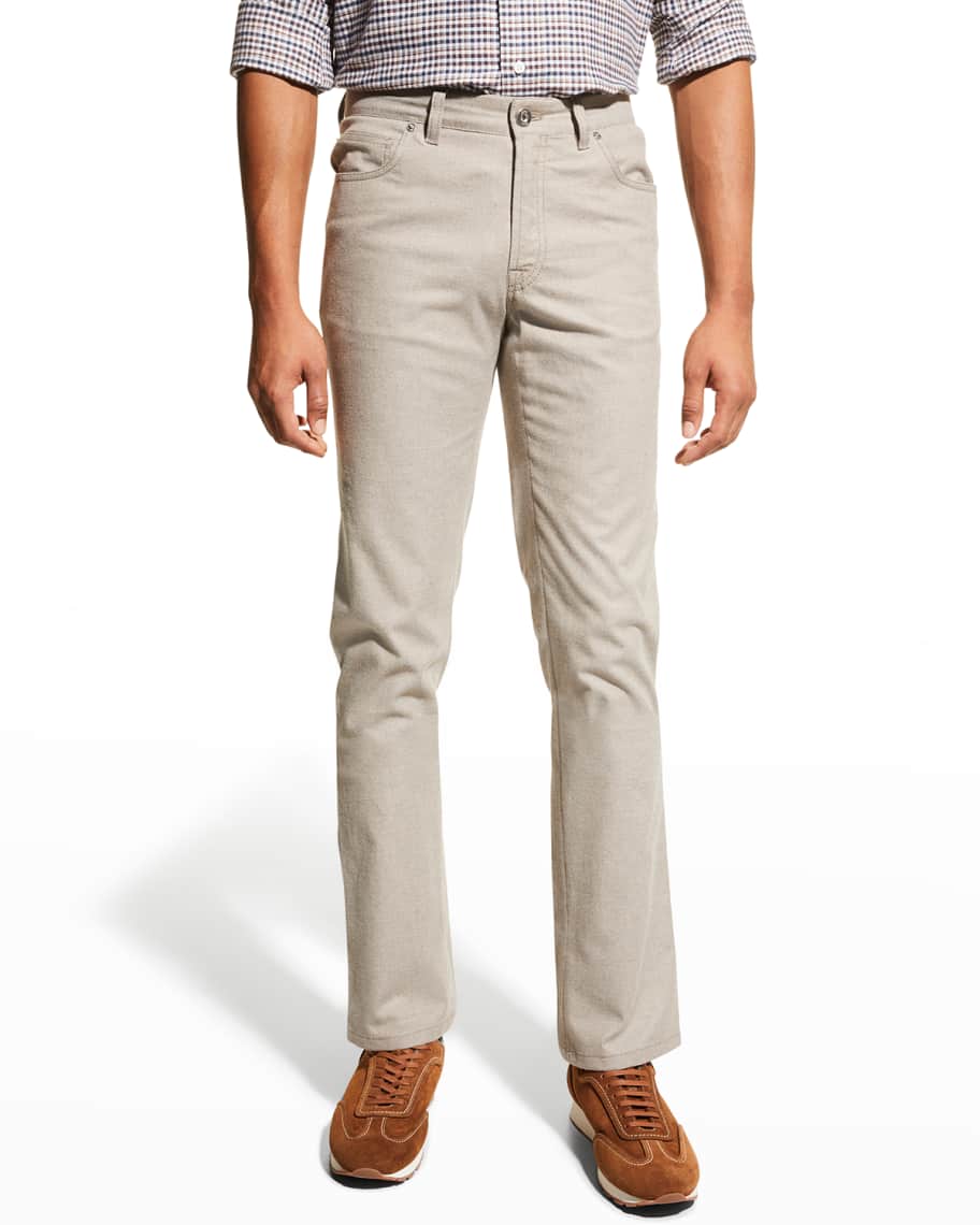 Brioni Men's Flannel 5-Pocket Pants | Neiman Marcus