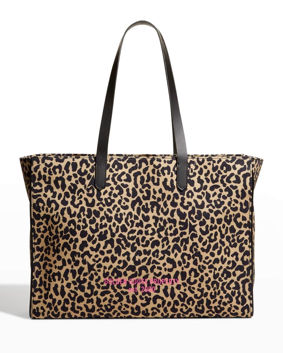 Golden Goose California Leopard Print Canvas East West Tote Bag Neiman Marcus