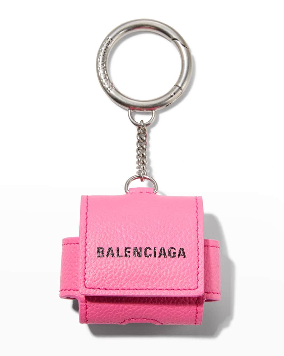 Balenciaga AirPods Pro Logo Leather Case | Neiman Marcus