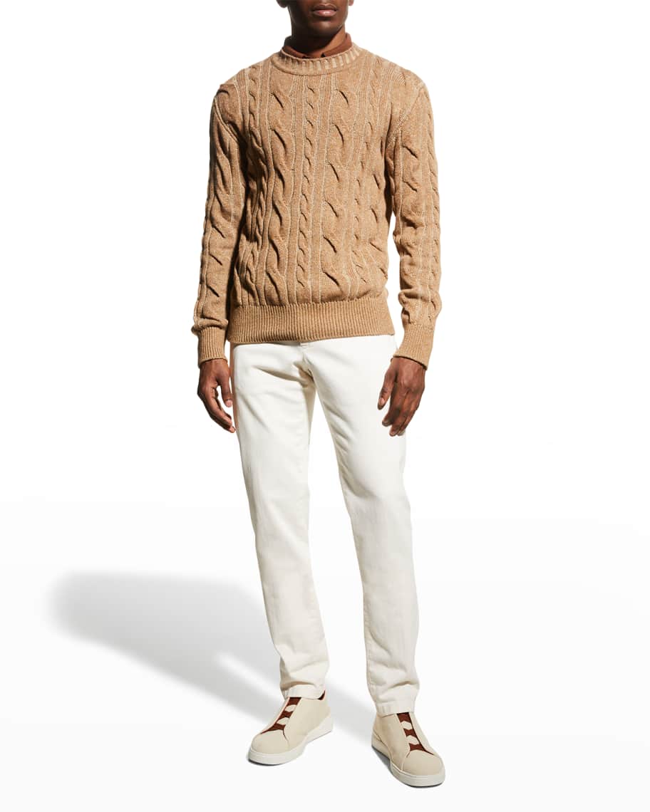 Loro piana cable knit sweater discount