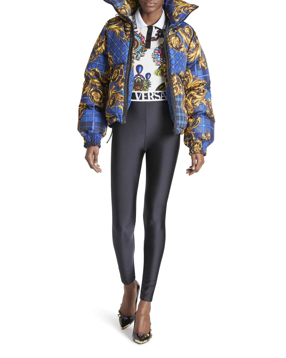 Versace Baroque-Print Puffer Jacket Release