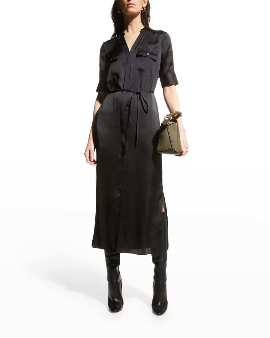 Theory ShortSleeve Maxi Utility Shirtdress Neiman Marcus