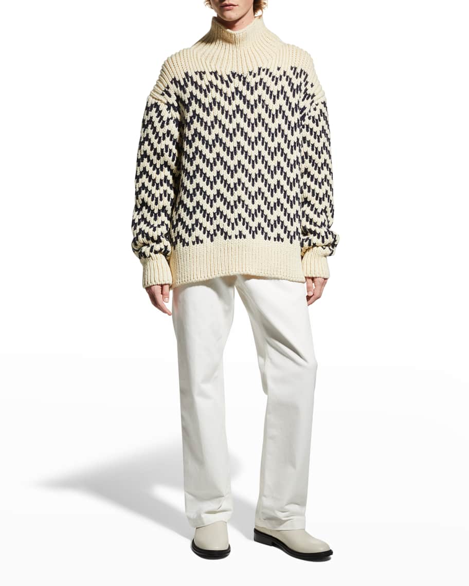 Jil Sander Monogram Mohair-blend Sweater in White