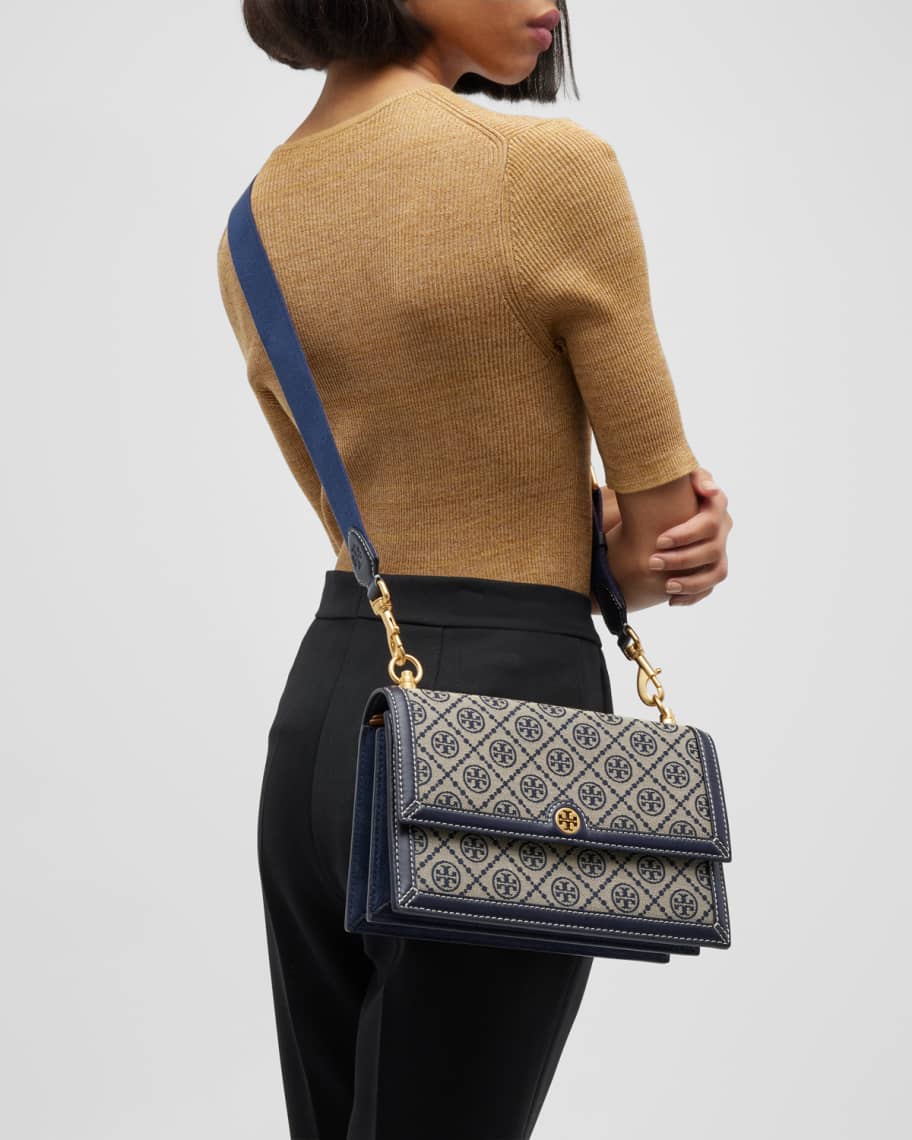 Tory Burch T Monogram Jacquard Shoulder Bag | Neiman Marcus