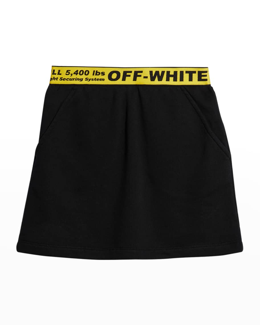 Off-White Girl's Logo-Print Mini Skirt, Size 4-12 | Neiman Marcus