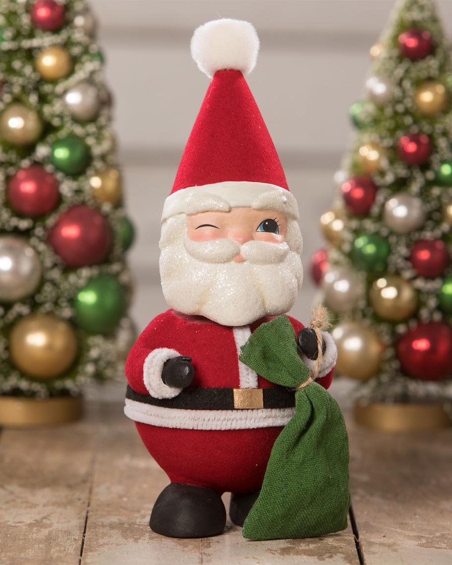 Bethany Lowe Bobble Head Santa Container | Neiman Marcus